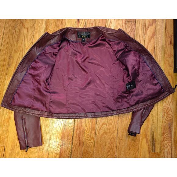 Bernardo Chocolate Lambskin Jacket  Sz M - Picture 3 of 5